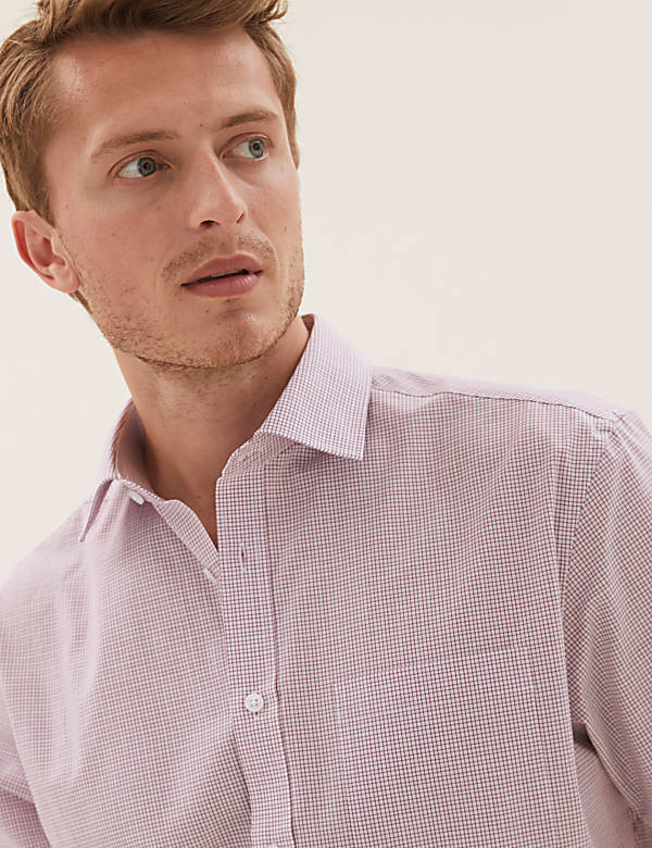 2 Pack Regular Fit Check Short Sleeve Shirts