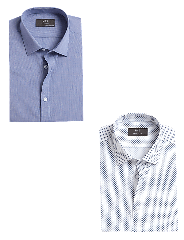 2pk Regular Fit Geometric Short Sleeve Shirts