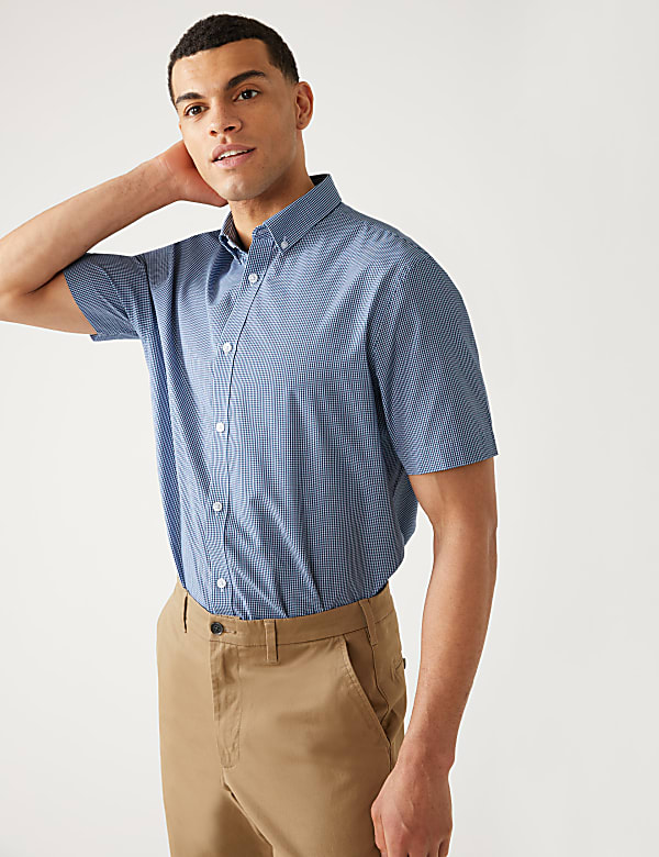 2pk Regular Fit Check Short Sleeve Shirts