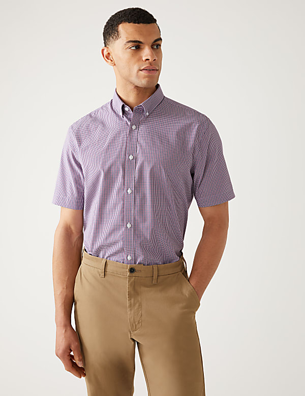 2pk Regular Fit Check Short Sleeve Shirts