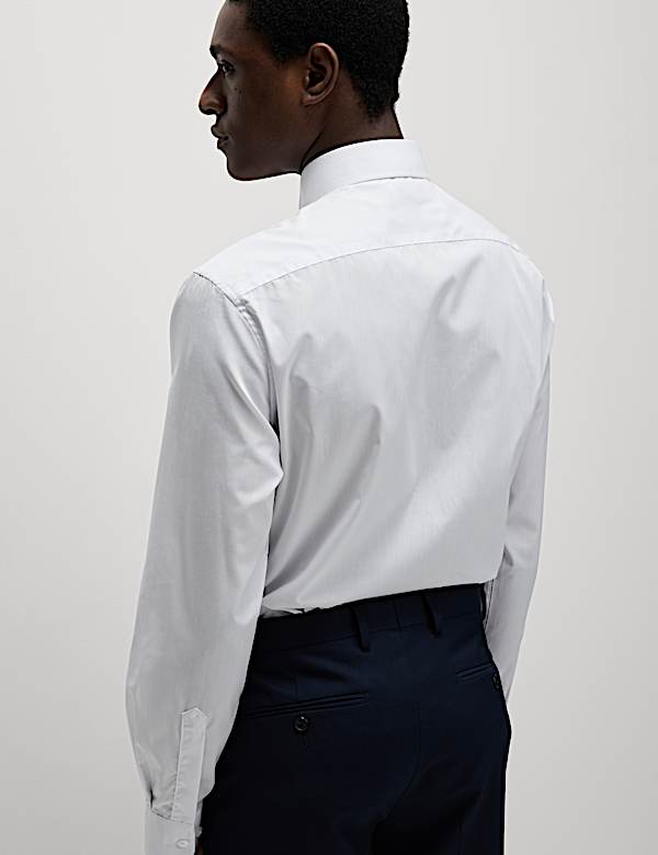 Lot de 3 chemises coupe ajustée à manches longues, repassage facile - FR