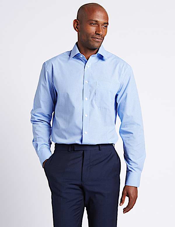 3pk Easy Iron Regular Fit Cotton Blend Shirt