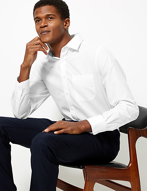3pk Slim Fit Cotton Blend Shirts