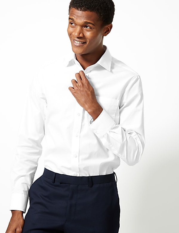 3pk Slim Fit Cotton Blend Shirts