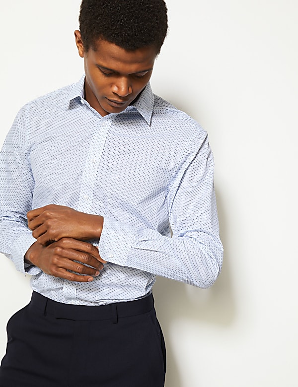 3 Pack Cotton Blend Slim Fit Shirts