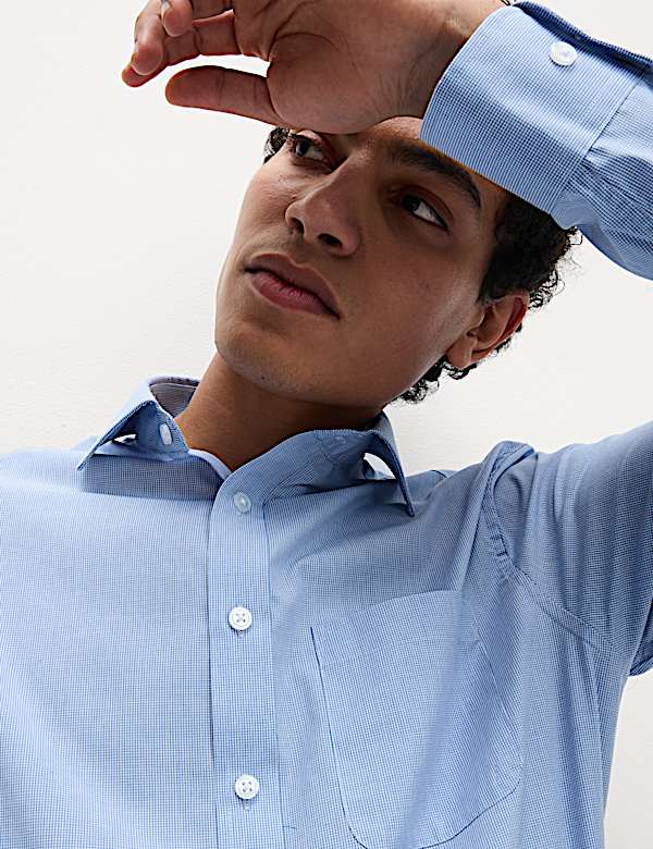 Lot de 3 chemises coupe ajustée à manches longues, repassage facile - CH