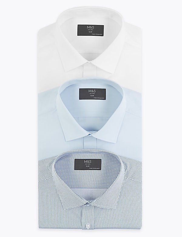 3 Pack Slim Fit Shirt