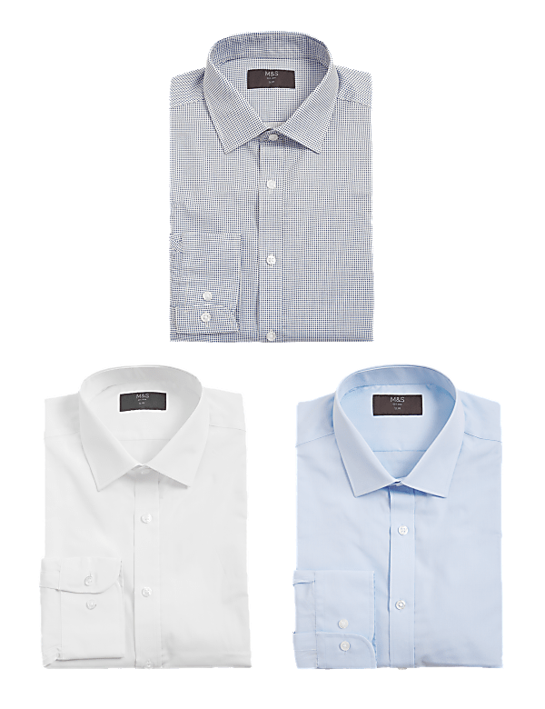3 Pack Slim Fit Shirt