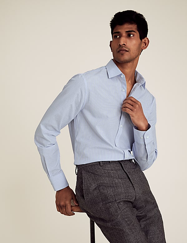 3pk Slim Fit Cotton Long Sleeve Shirt