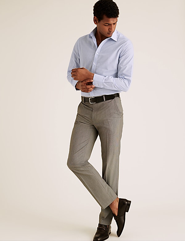 3pk Slim Fit Cotton Long Sleeve Shirt