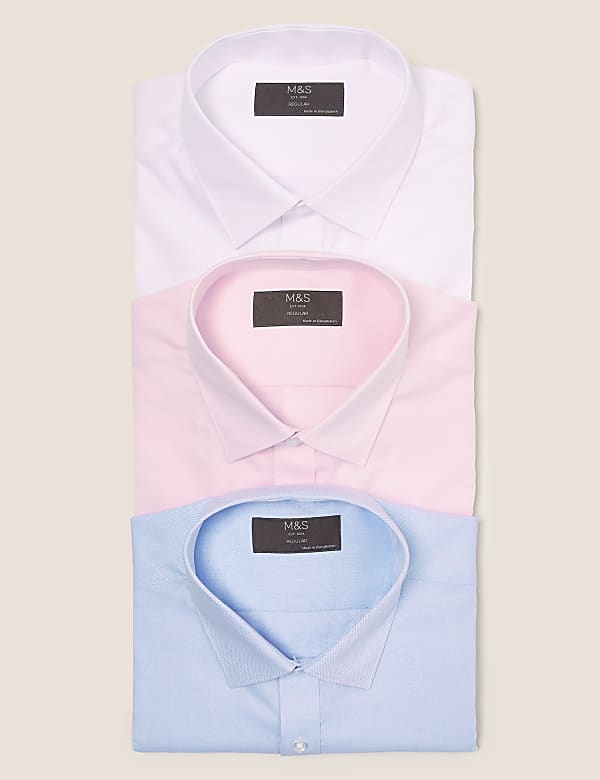 3pk Regular Fit Long Sleeve Shirts