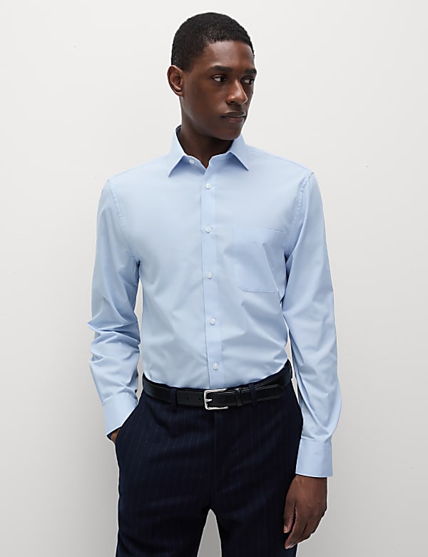 Set van 3 makkelijk strijkbare overhemden met slanke pasvorm - NL