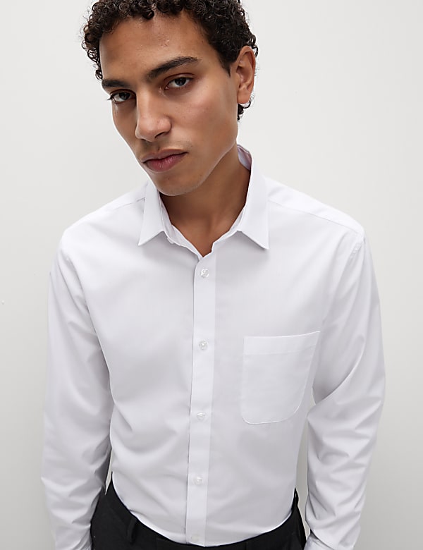 5pk Slim Fit Easy Iron Long Sleeve Shirts - LT