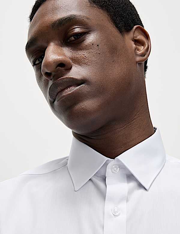 Set van 5 makkelijk strijkbare overhemden met korte mouwen en normale pasvorm - NL