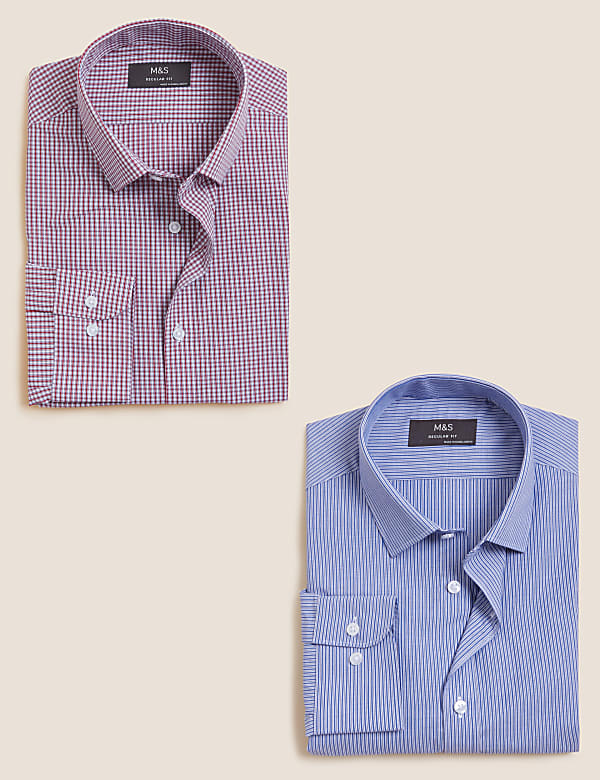 2pk Regular Fit Printed Long Sleeve Shirts - AU