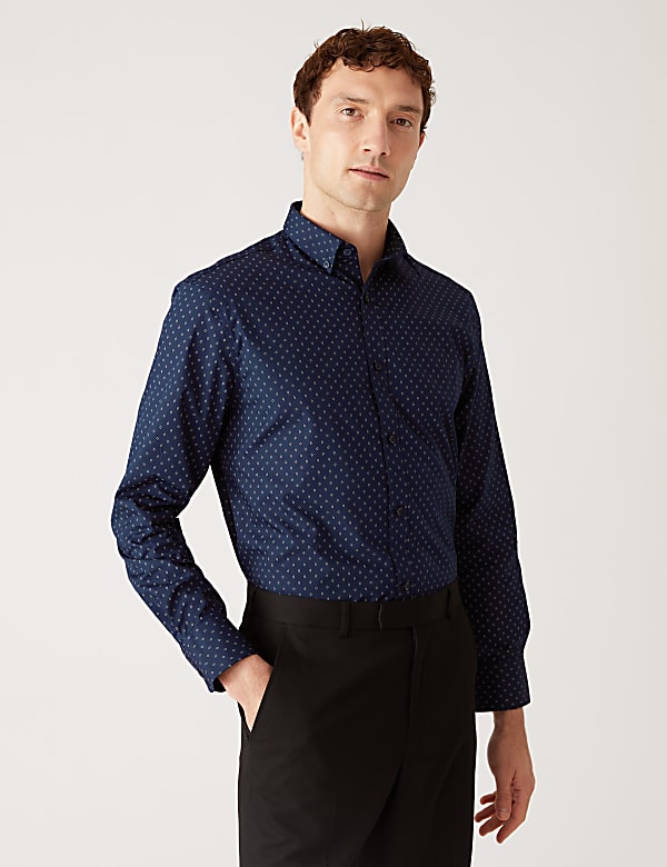 2pk Regular Fit Cotton Blend Long Sleeve Shirts