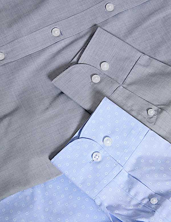 2pk Slim Fit Easy Iron Printed Shirts