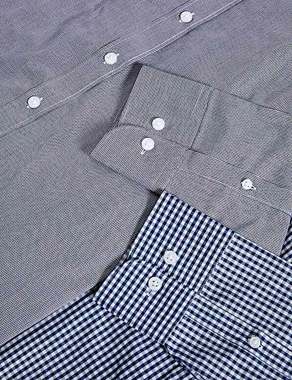 2pk Slim Fit Easy Iron Cotton Blend Shirts - JP