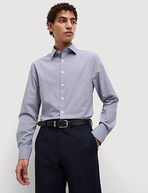 2pk Slim Fit Easy Iron Cotton Blend Shirts - JP