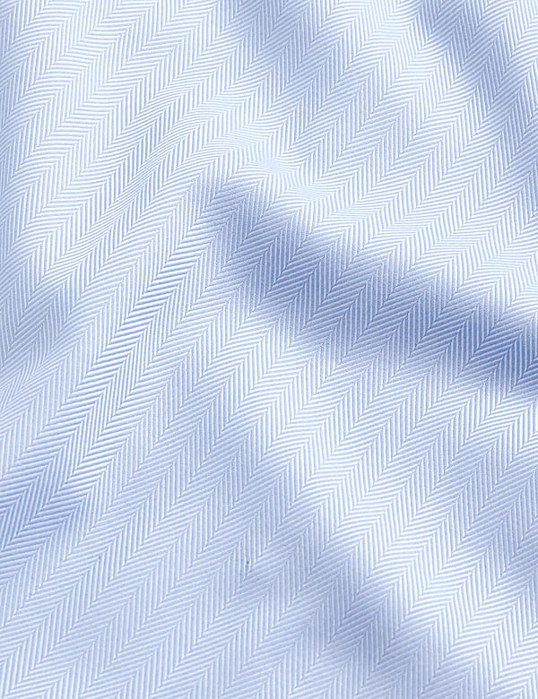 Regular Fit Pure Cotton Herringbone Shirt