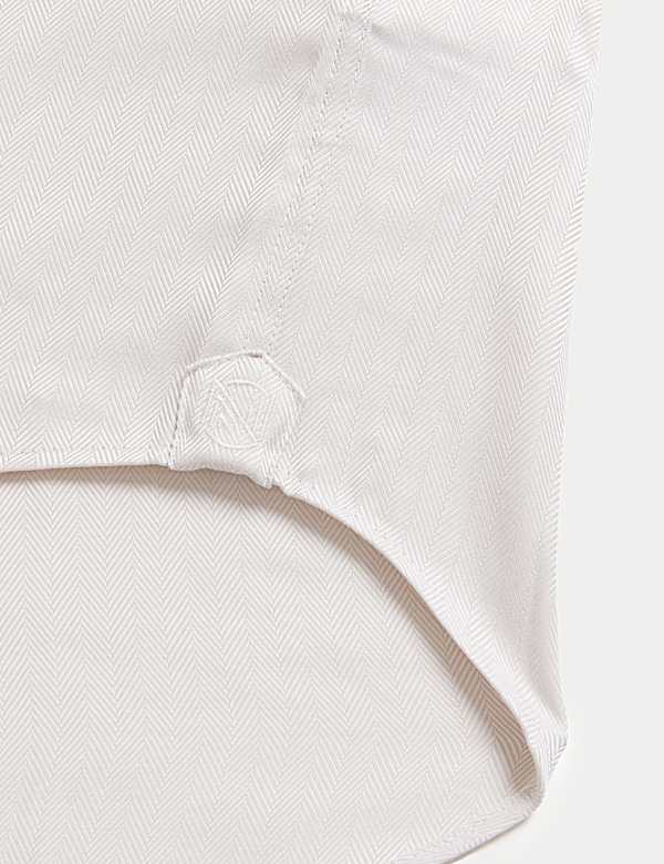 Regular Fit Pure Cotton Herringbone Shirt