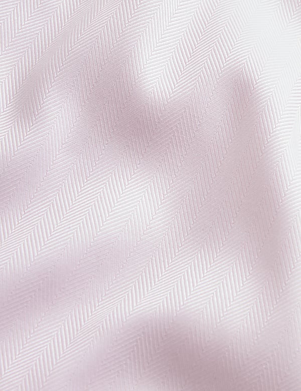 Regular Fit Pure Cotton Herringbone Shirt