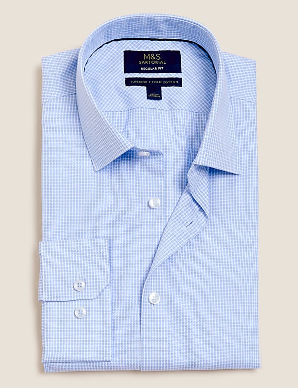Regular Fit Pure Cotton Puppytooth Shirt