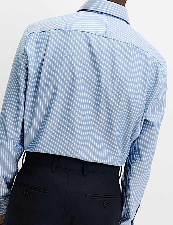 Regular Fit Pure Cotton Striped Luxury Shirt