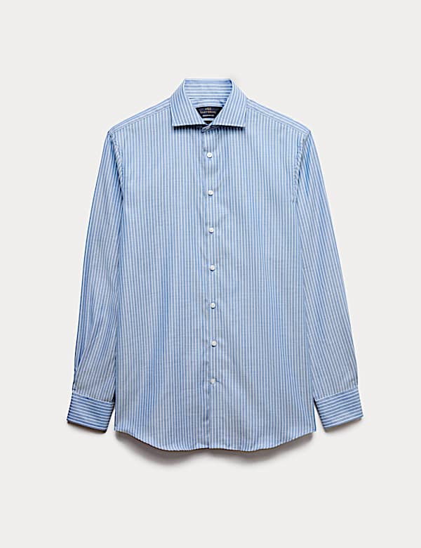 Regular Fit Pure Cotton Striped Luxury Shirt - ES