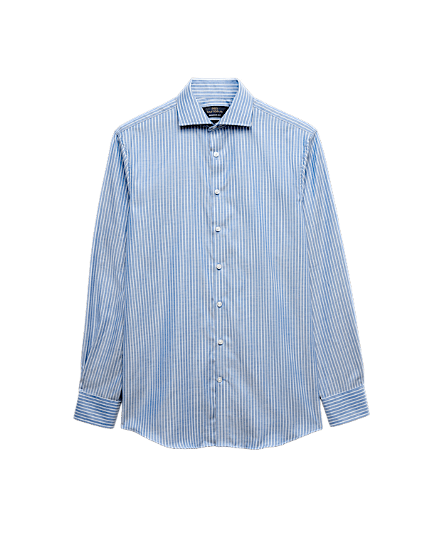 Regular Fit Pure Cotton Striped Luxury Shirt
