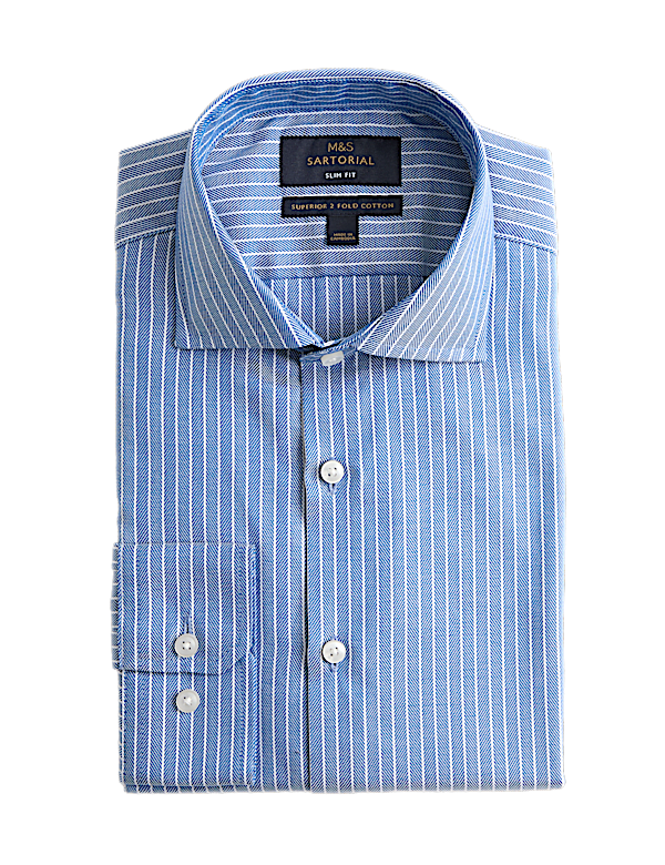 Slim Fit Pure Cotton Striped Shirt