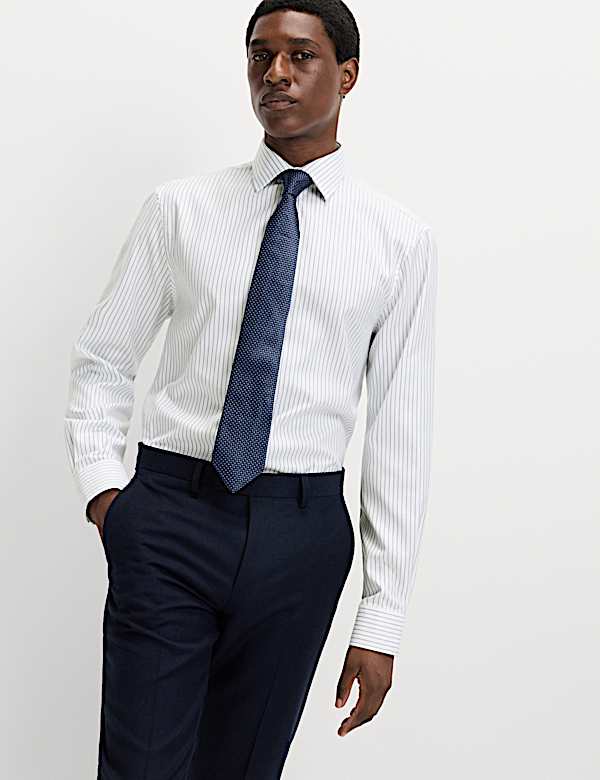 Regular Fit Pure Cotton Striped Luxury Shirt