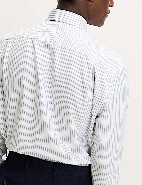 Regular Fit Pure Cotton Striped Luxury Shirt