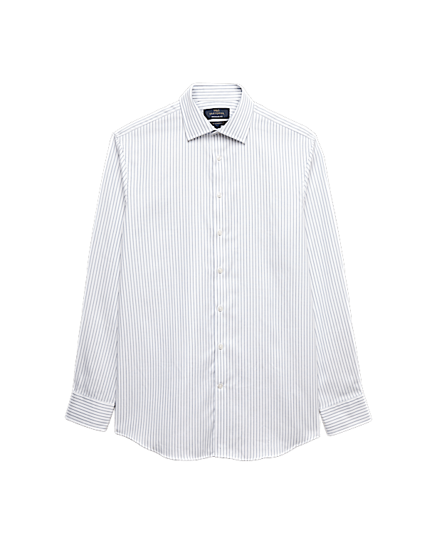 Regular Fit Pure Cotton Striped Luxury Shirt