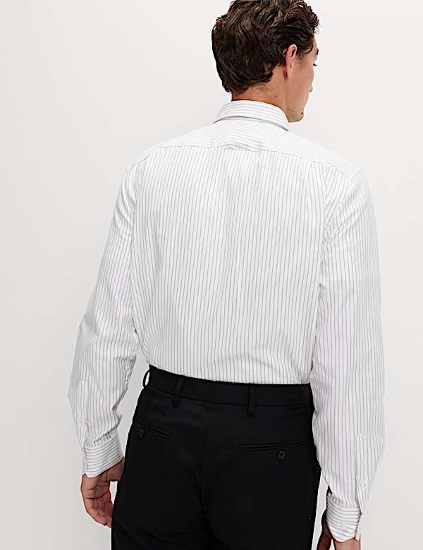 Regular Fit Pure Cotton Striped Luxury Shirt