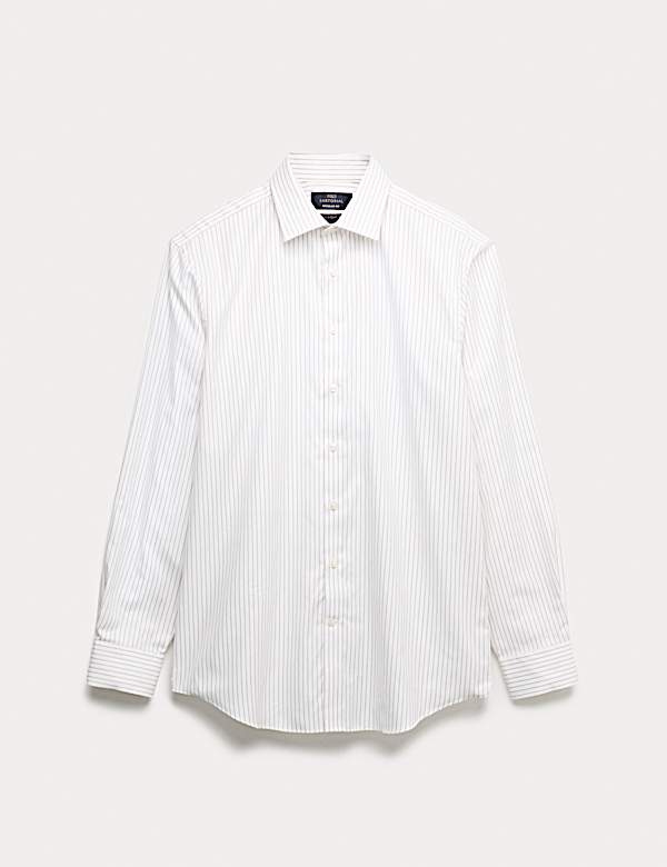 Regular Fit Pure Cotton Striped Luxury Shirt - BN