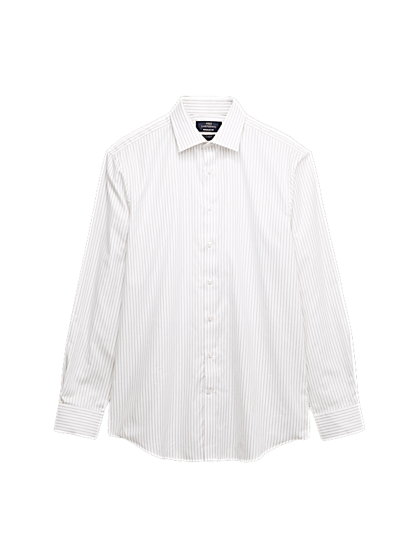 Regular Fit Pure Cotton Striped Luxury Shirt