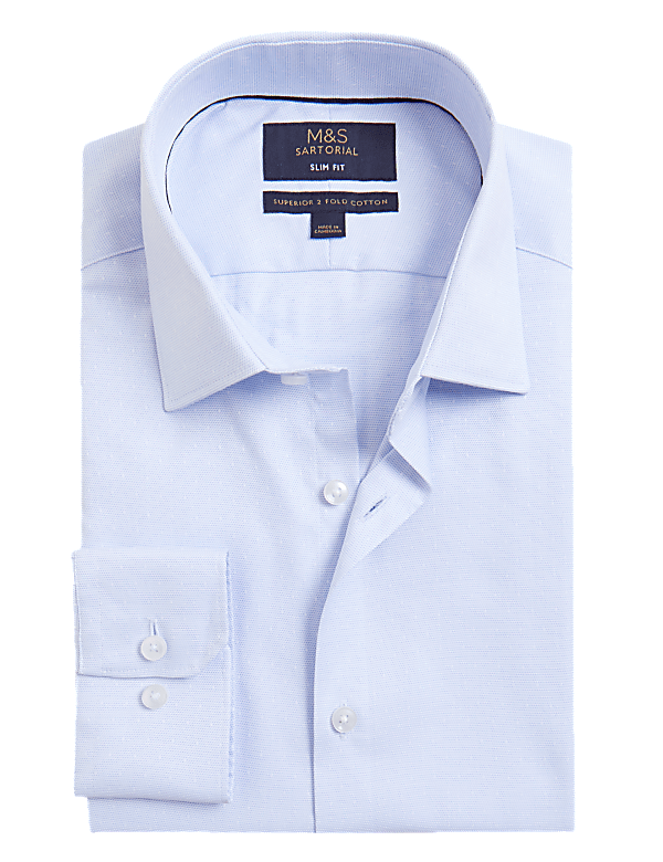 Slim Fit Pure Cotton Weave Shirt