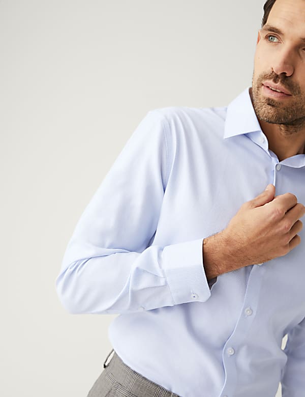 Regular Fit Pure Cotton Textured Shirt