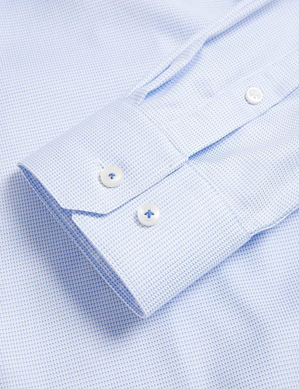 Regular Fit Pure Cotton Textured Shirt