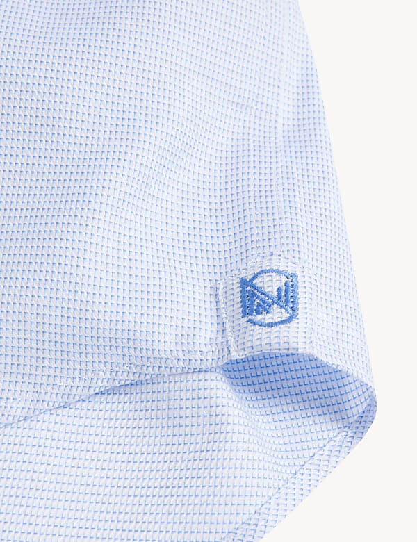 Regular Fit Pure Cotton Textured Shirt