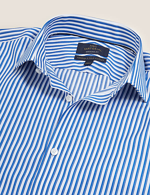Regular Fit Pure Cotton Striped Shirt