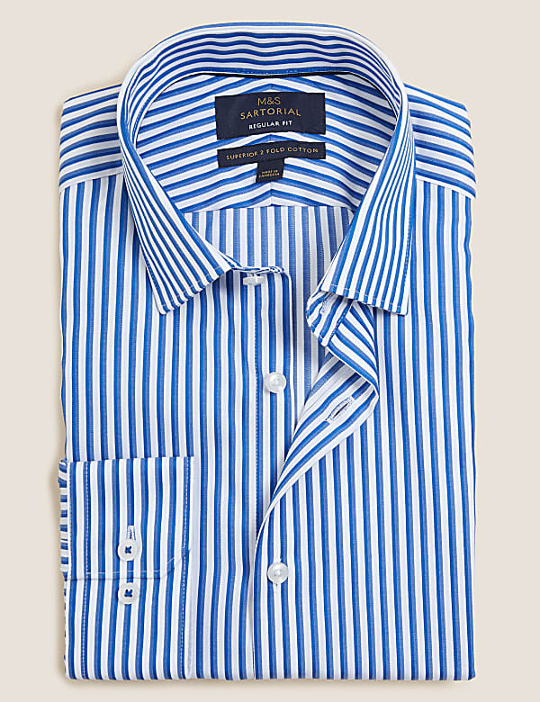 Regular Fit Pure Cotton Striped Shirt