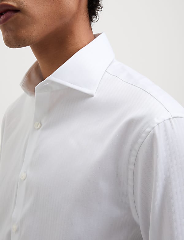 Chemise coupe standard en coton de qualité supérieure à rayures - LU