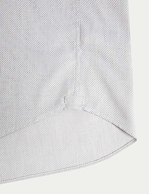 Schmal geschnittenes Hemd aus reiner reichhaltiger Baumwolle mit Strukturmuster - DE