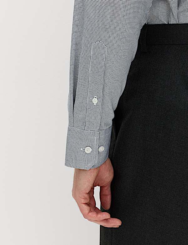 חולצה יוקרתית מכותנה טהורה בגזרה ישרה ובטקסטורה - IL