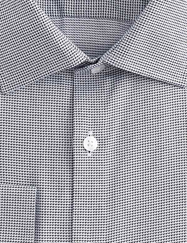 Regular Fit Pure Cotton Textured Luxury Shirt