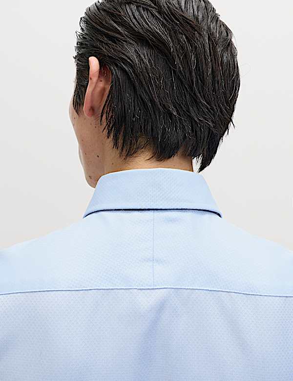 Regular Fit Luxury Pure Cotton Textured Shirt - JE