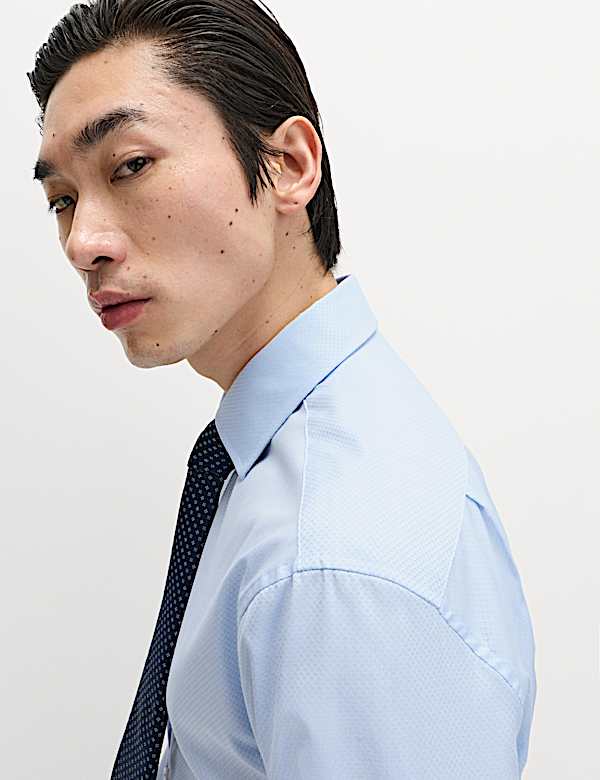 Regular Fit Luxury Pure Cotton Textured Shirt - JE