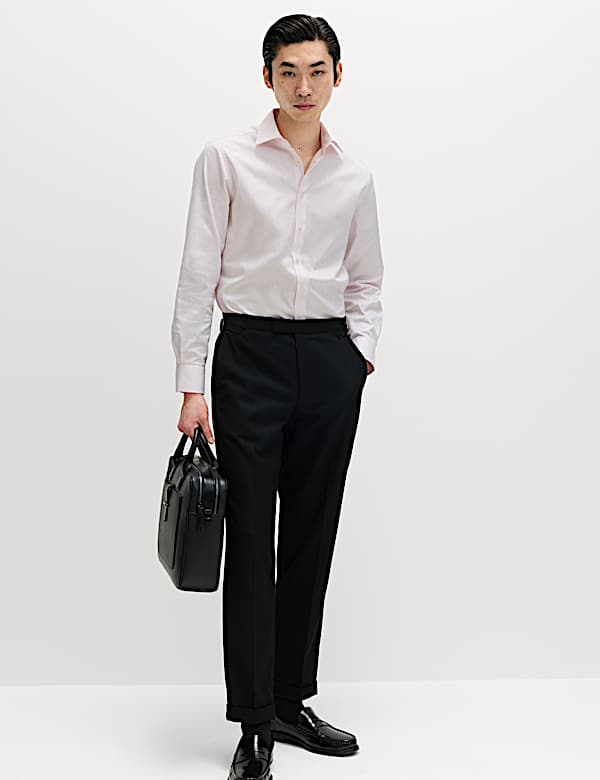 Slim Fit Luxury Pure Cotton Textured Shirt - US